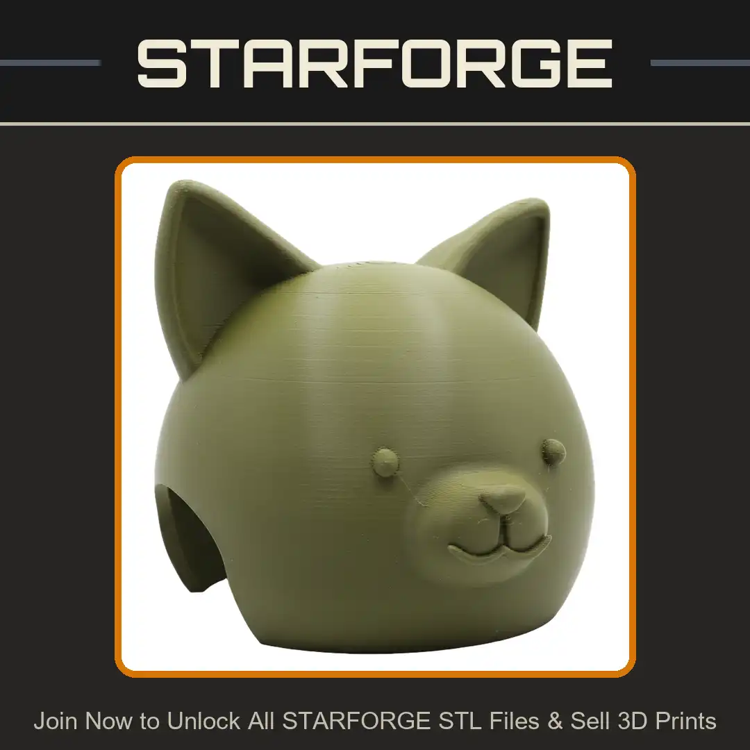 Cute Chibi Kawaii Cat Fox Dog Shiba Animal Head Helmet Mask Pointed Ears Muzzle Smile - View 1 of 2