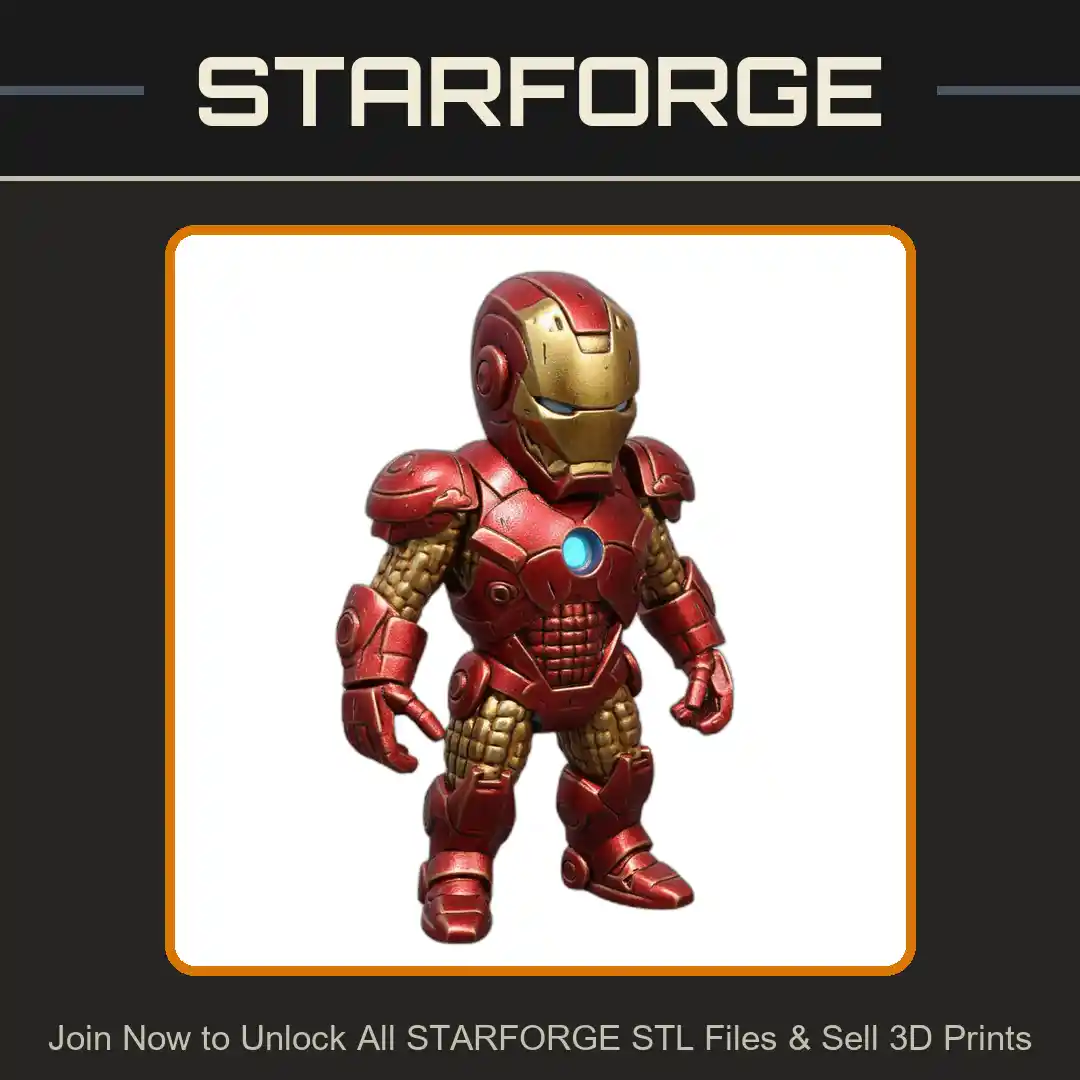 Cute Chibi Style Armored Hero Robot Fantasy Figure - 3D Printable STL File