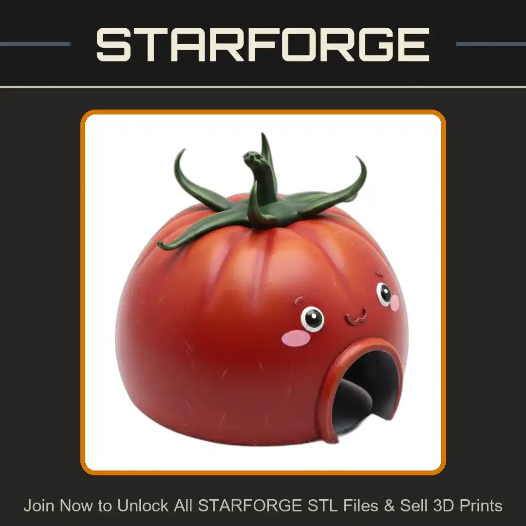 Cute Dome Hideaway Smiling Face Curved Entrance Horned Top Reptile Fish Tank - 3D Printable STL File