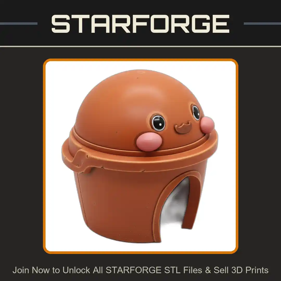 Cute Dome Hideout Smiling Face Entrance Arch Playful Design Reptile Fish Tank - 3D Printable STL File