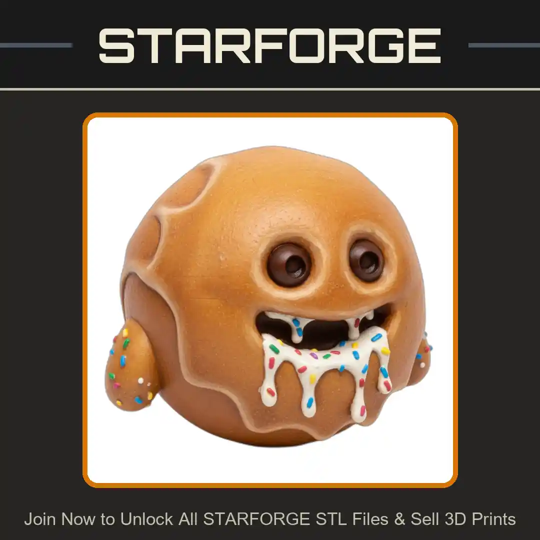 Cute Halloween Cute Smiling Ghost Blob Dripping Mouth Cartoon Eyes - 3D Printable STL File