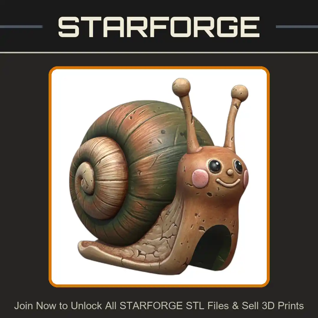 Cute Snail Shaped Decorative Reptile Pet Hide - 3D Printable STL File