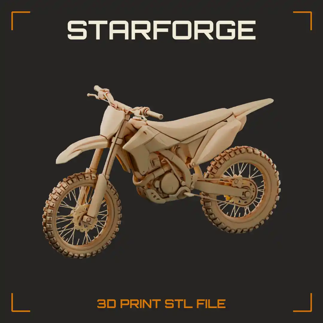 Dirt Bike with Knobby Tires High Front Fender and Long Travel Suspension Forks