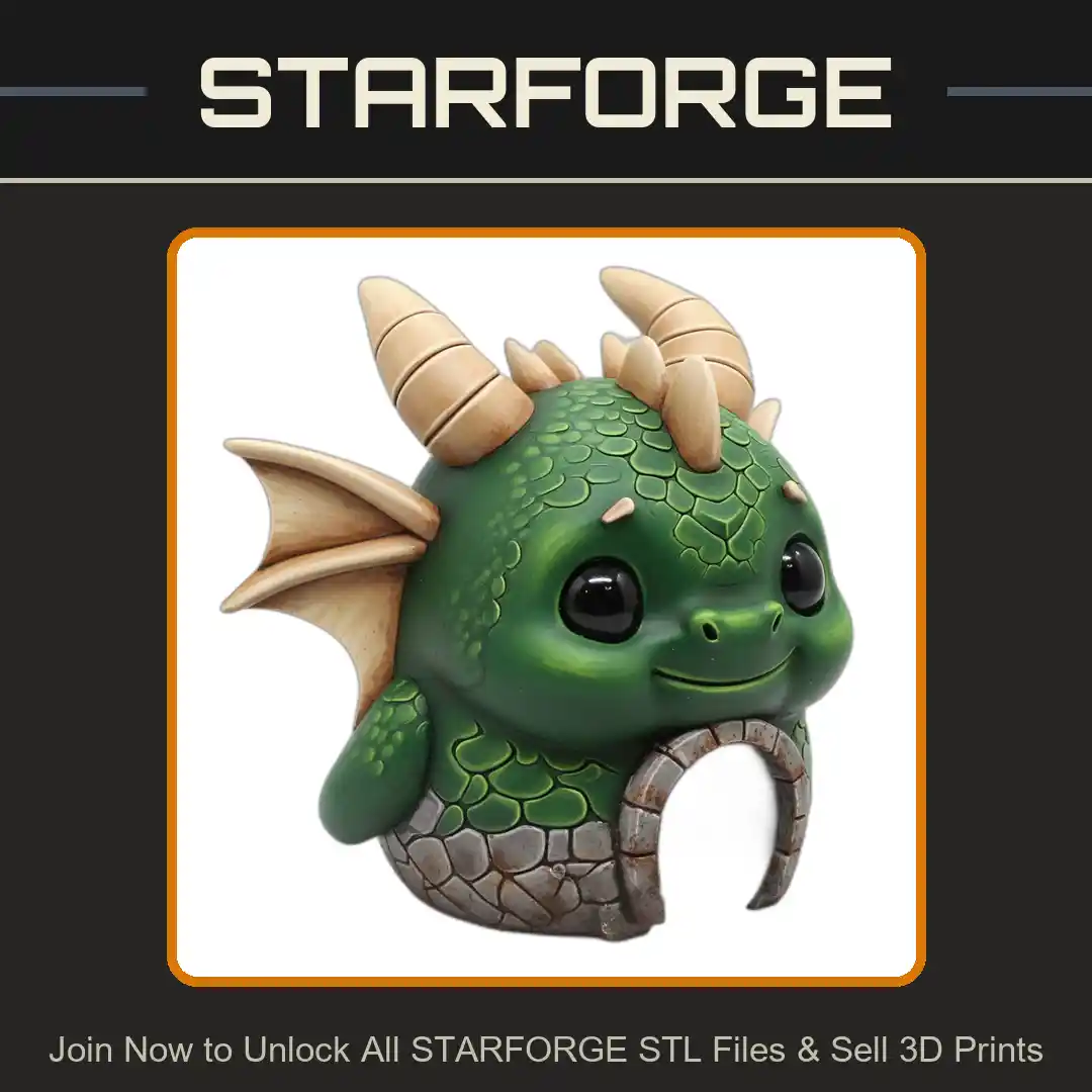 Dragon Hideout Cute Cartoon Wings Horns Scales Entrance Reptile Fish Tank - 3D Printable STL File