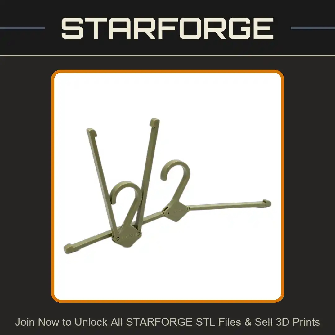 Easy to Use Collapsible Arrow Hanger for Quick Shirt Hanging - 3D Printable STL File