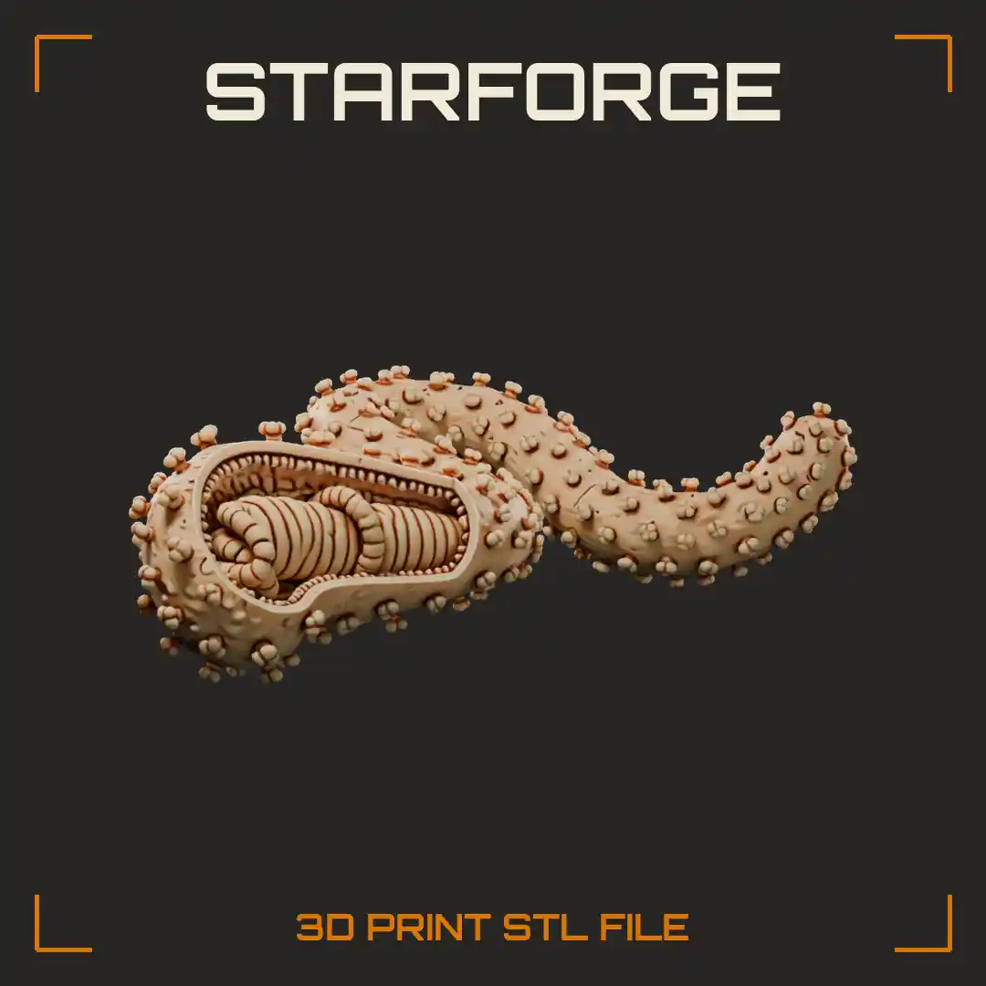 Ebola Virus Filament Cutaway with Glycoprotein Spikes Matrix Layer and Helical Nucleocapsid - 3D Printable STL File