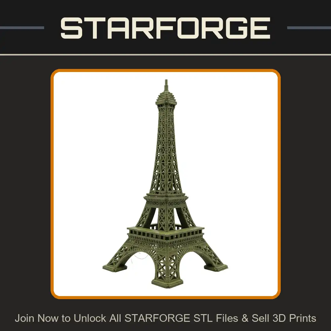 Eiffel Tower Paris France Landmark Monument Architecture Lattice Ironwork Spire Arches - View 1 of 2