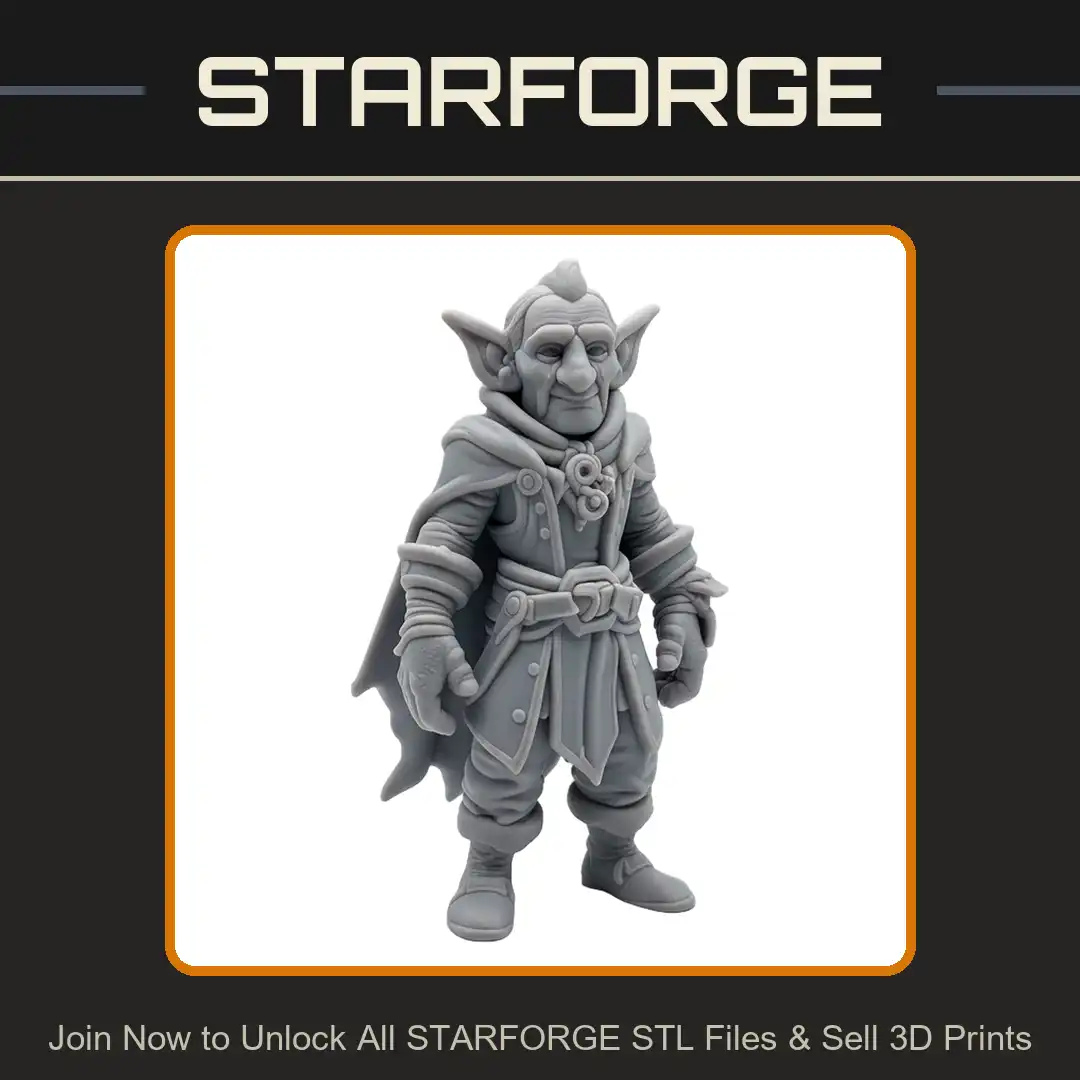 Elder Gnome Merchant Sage Cloak Medallion Ears Nose Tunic Tassets Belt Buckle Boots - View 1 of 2