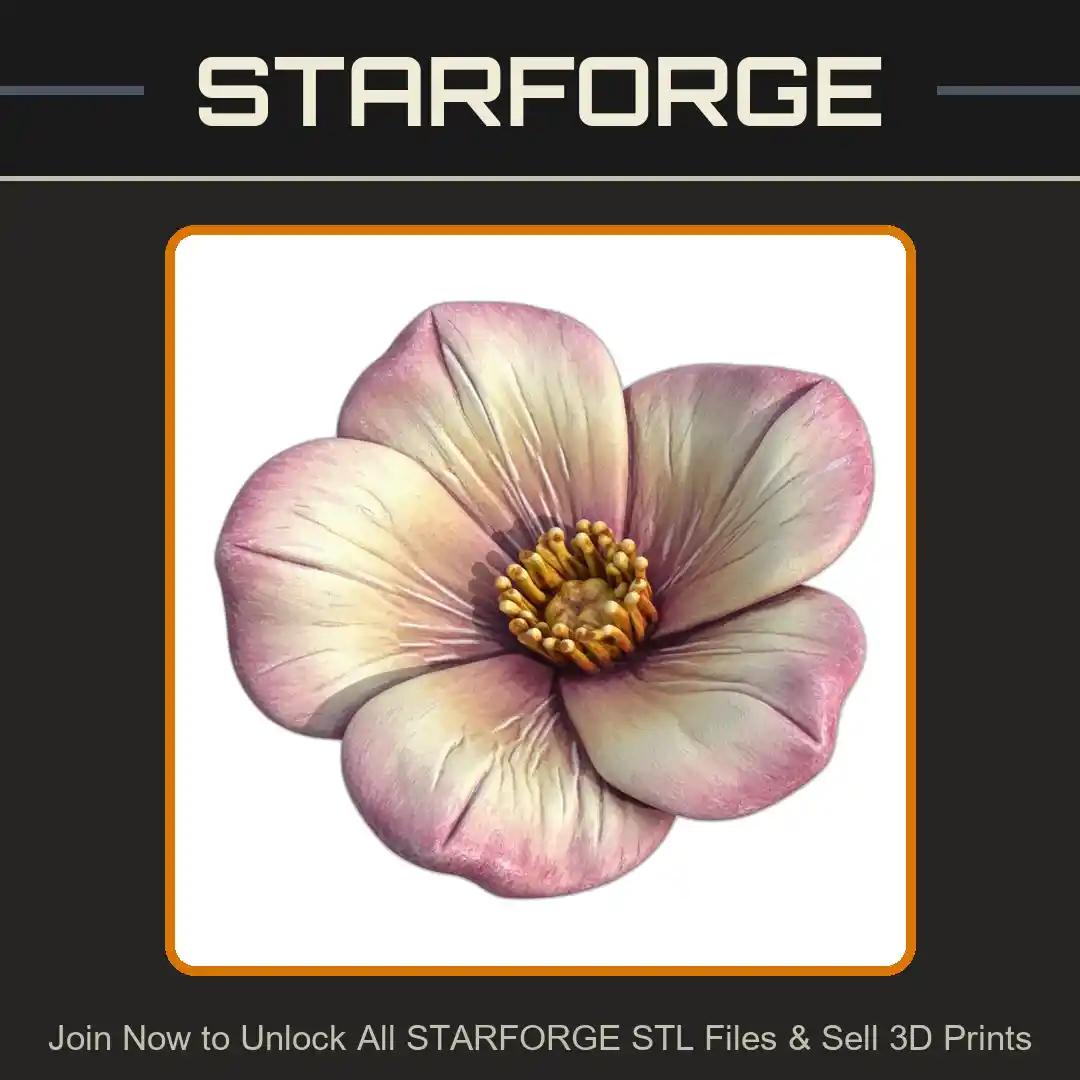 Elegant Metallic Flower Decor for Modern Home Design - 3D Printable STL File