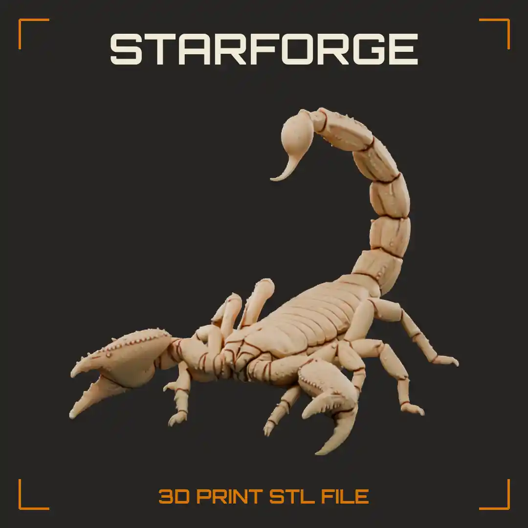 Emperor Scorpion With Raised Segmented Tail Stinger Large Pincers And Armored Plates