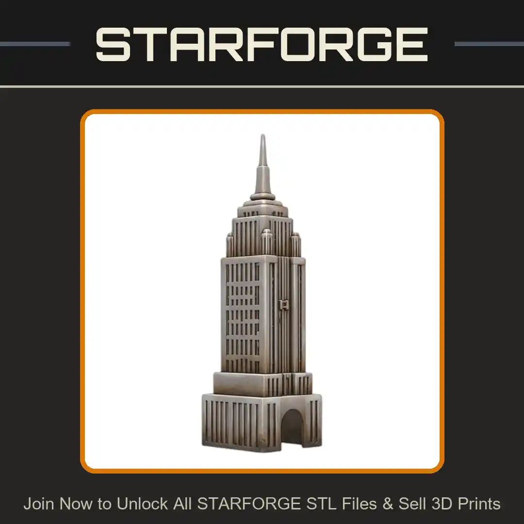 Empire Skyscraper Architectural Replica for Home Decor and Collectors - 3D Printable STL File