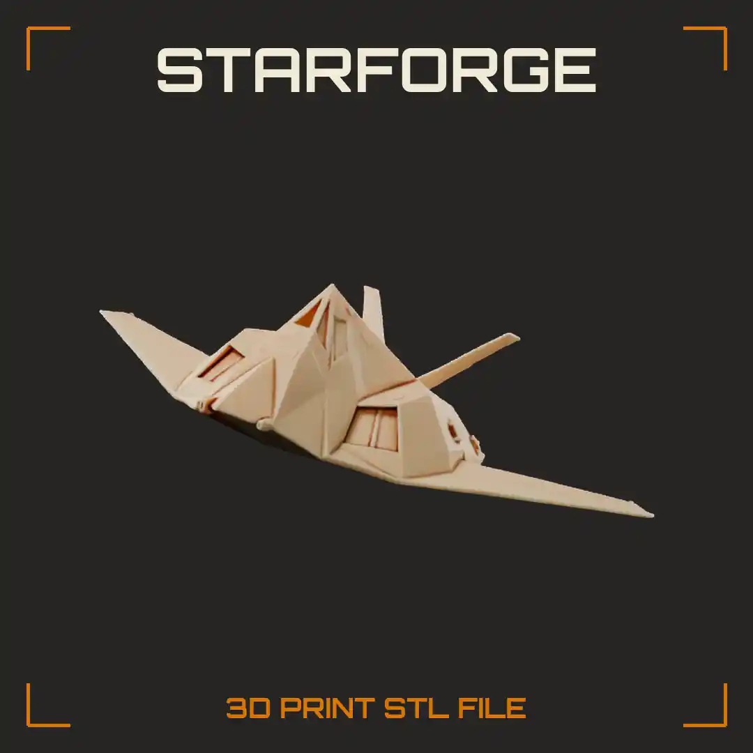 F-117 Nighthawk Faceted Stealth Fighter with Swept Wings and V-Tail Fins