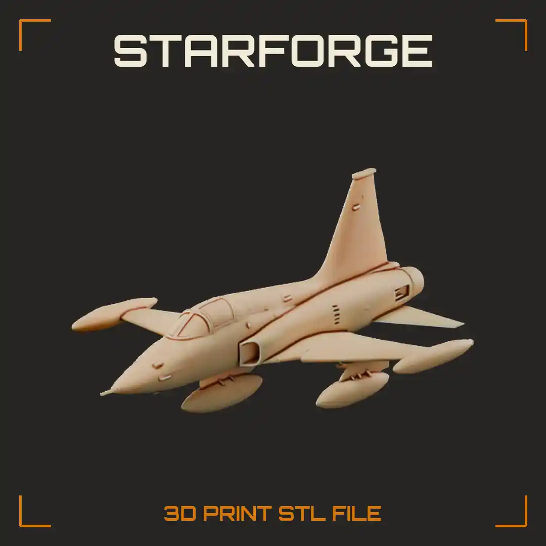 F-5A Freedom Fighter Light Jet Fighter with Wingtip Fuel Tanks Pointed Nose and Underwing Pylons