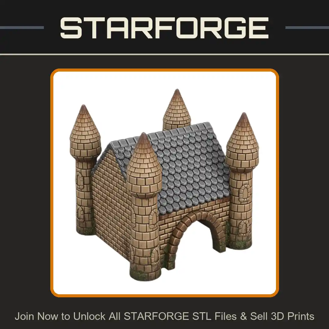 Fantasy Castle Themed Reptile Hamster Small Pet Animal Hide - 3D Printable STL File