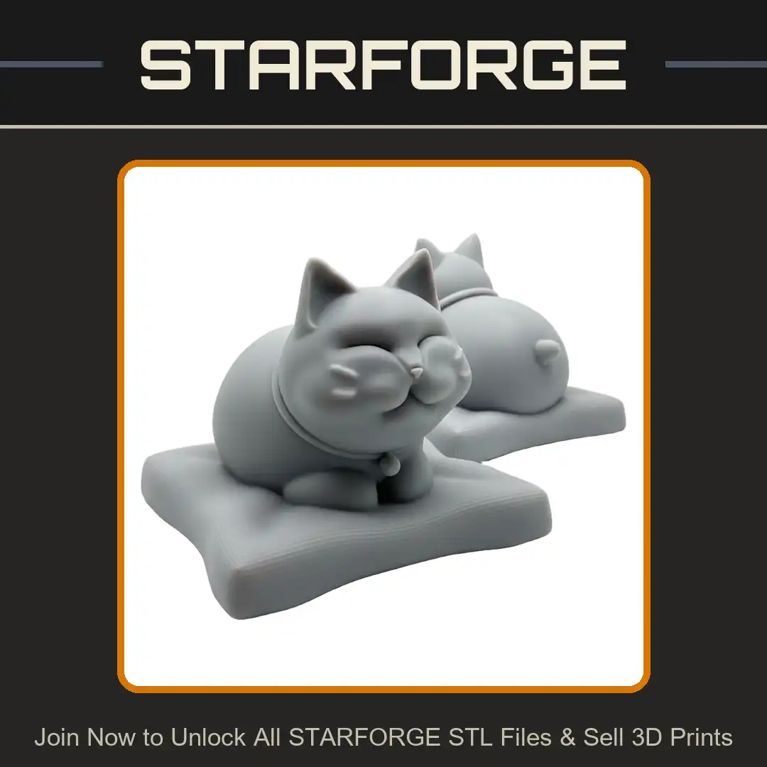 Fat Chubby Kawaii Cat Loaf Sleeping Smiling Cushion Pillow Bell Collar Whiskers - View 1 of 2