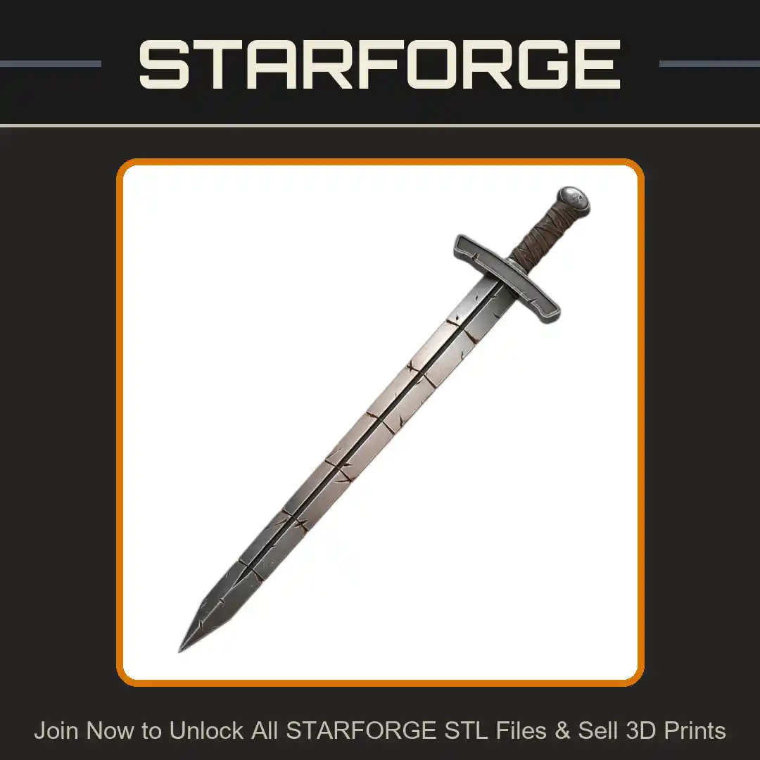 Funny Excalibur Flexi Sword Gag Gift - 3D Printable STL File