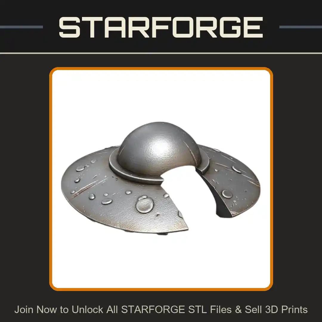 Futuristic UFO Shaped Reptile Hide for Terrariums - 3D Printable STL File