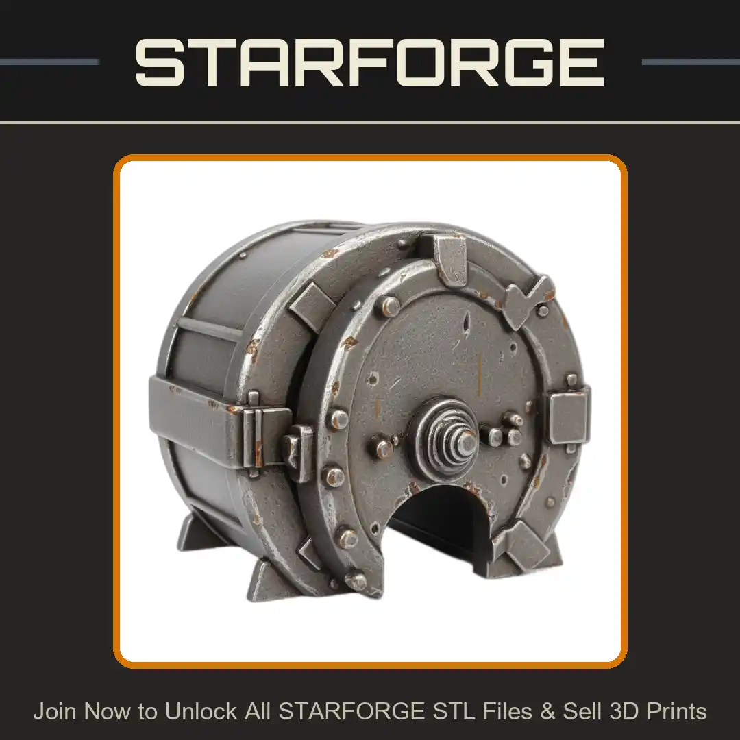 Futuristic Vault Themed Reptile Hide for Small Pets - 3D Printable STL File