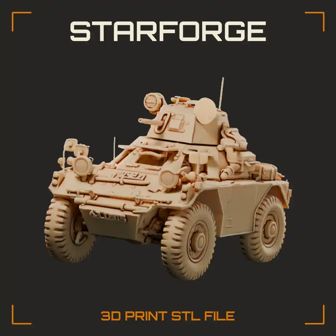 FV701 Ferret Armoured Scout Car with Four Wheels Open Hatch and Headlamps