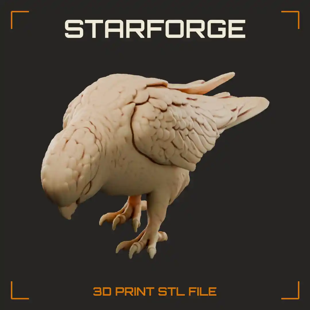 Galah Foraging With Rose Pink Chest Grey Wings Pale Crown And Short Beak - 3D Printable STL File