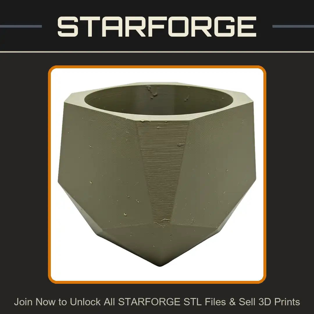 Geometric Faceted Low Poly Planter Succulent Cactus Pot Polygonal Angular Modern Vase Vessel - View 1 of 2