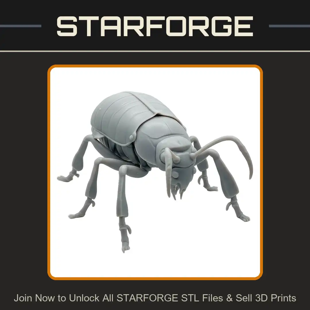 Giant Armored Beetle Bug Insect Mandibles Pincers Segmented Carapace Antennae Crawler - View 1 of 2