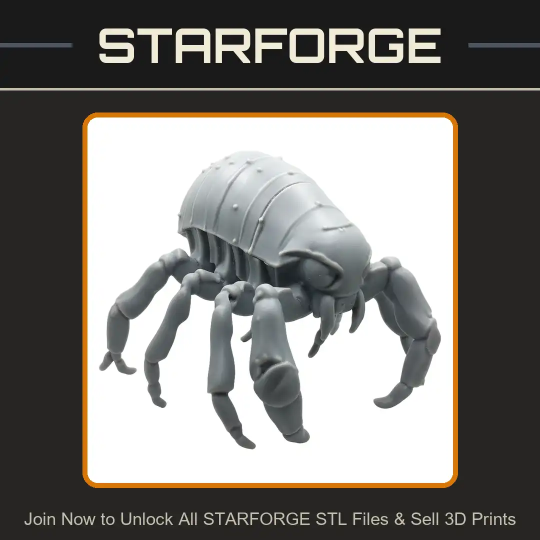 Giant Armored Isopod Woodlouse Pill Bug Trilobite Segmented Shell Mandibles Jaws - View 1 of 2