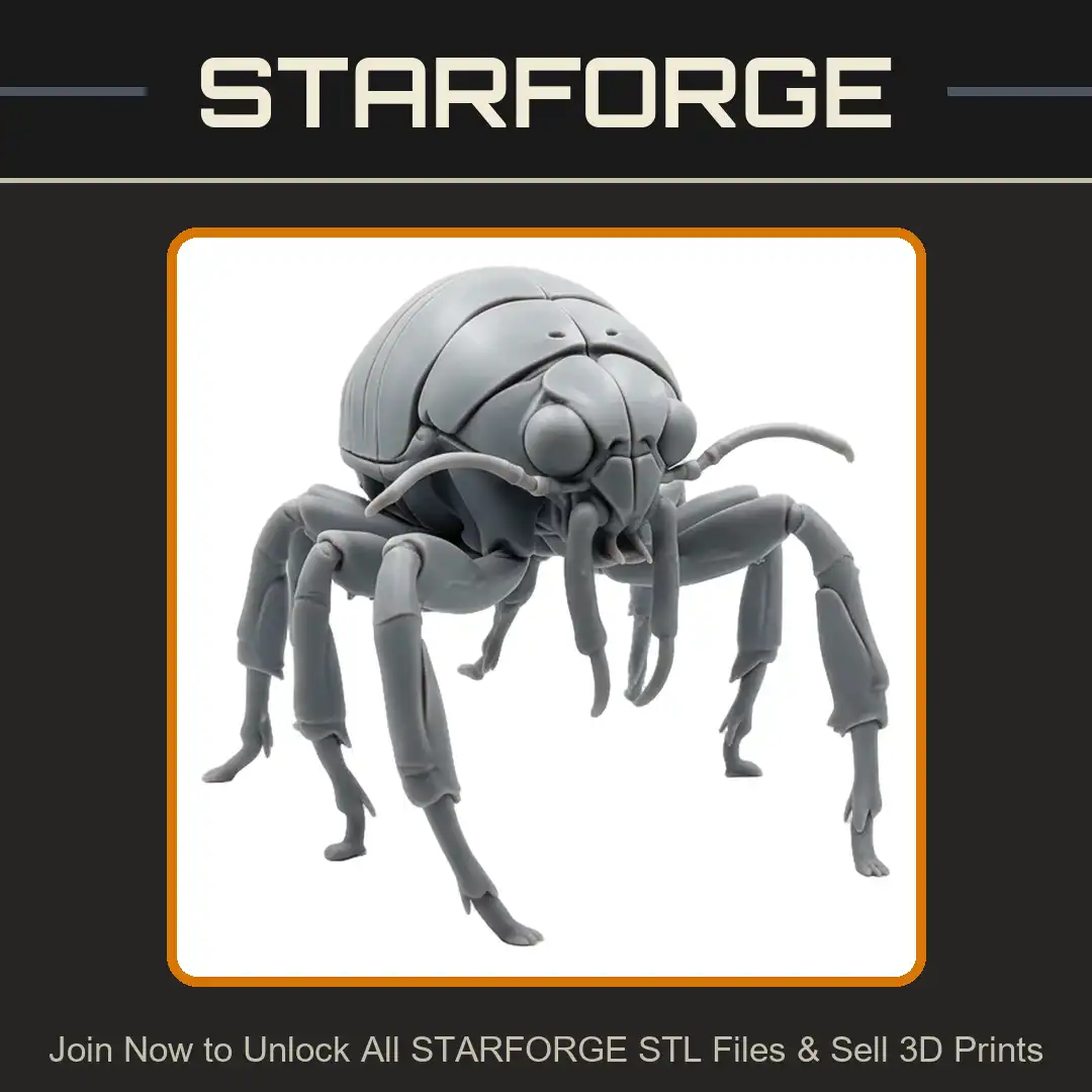 Giant Armored Tick Mite Parasite Bedbug Insectoid Mandibles Carapace Hexapod Beetle - View 1 of 2