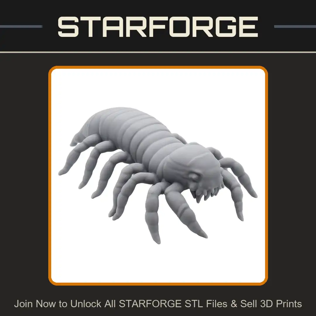 Giant Segmented Larva Grub Worm Multi Legged Centipede Mandibles Maggot Crawler - View 1 of 2