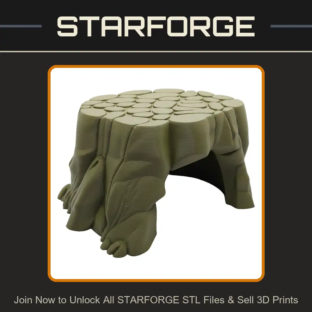 Giant Stone Rock Foot Base Pedestal Cobblestone Mosaic Altar Arched Pillar Claw Toes - View 1 of 2