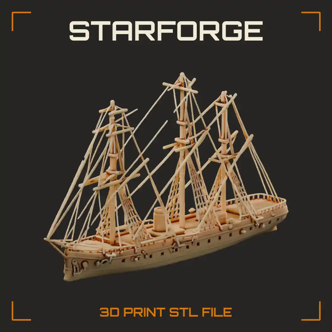 Gloire French Ironclad Frigate with Armored Wooden Hull Single Funnel and Three Masts