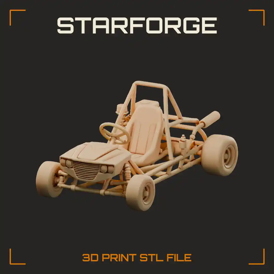 Go Kart With Tube Frame Side Mounted Engine Bucket Seat And Small Tires