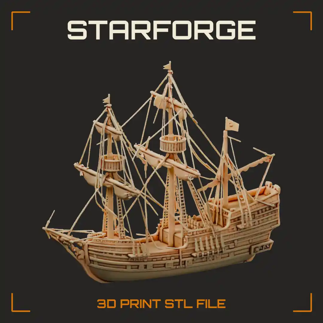 Golden Hind Tudor Galleon with Three Masts Square Sails High Stern Castle and Gunports