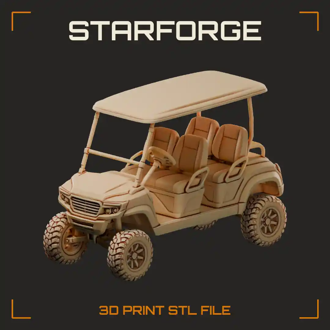 Golf Cart Lifted Four Seat With Rear Facing Bench Canopy Roof And Off Road Tires