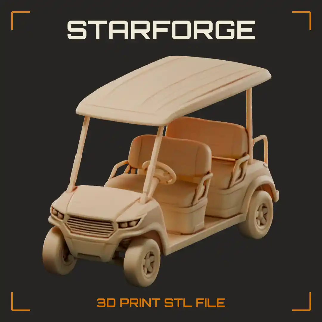 Golf Cart with Canopy Roof Bench Seat Rear Bag Rack and Small Wheels
