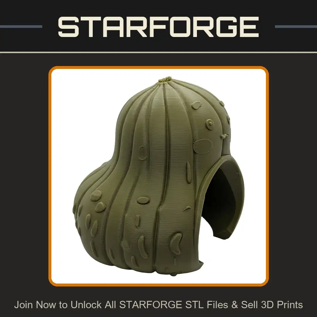 Gourd Mask Pumpkin Helmet Headgear Mustache Face Ribbed Onion Garlic Squash Stem - View 1 of 2