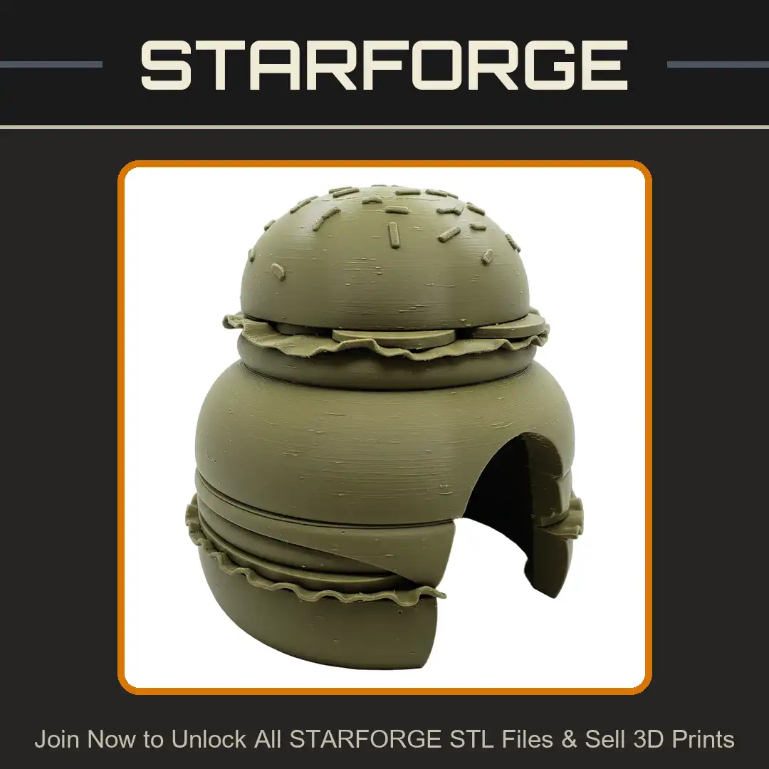 Hamburger House Burger Building Sesame Seed Bun Lettuce Tomato Cheese Patty Archway - View 1 of 2