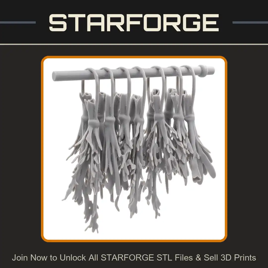 Hanging Dried Herbs Bundles Rack Apothecary Alchemy Kitchen Ingredients Plant Roots - View 1 of 2