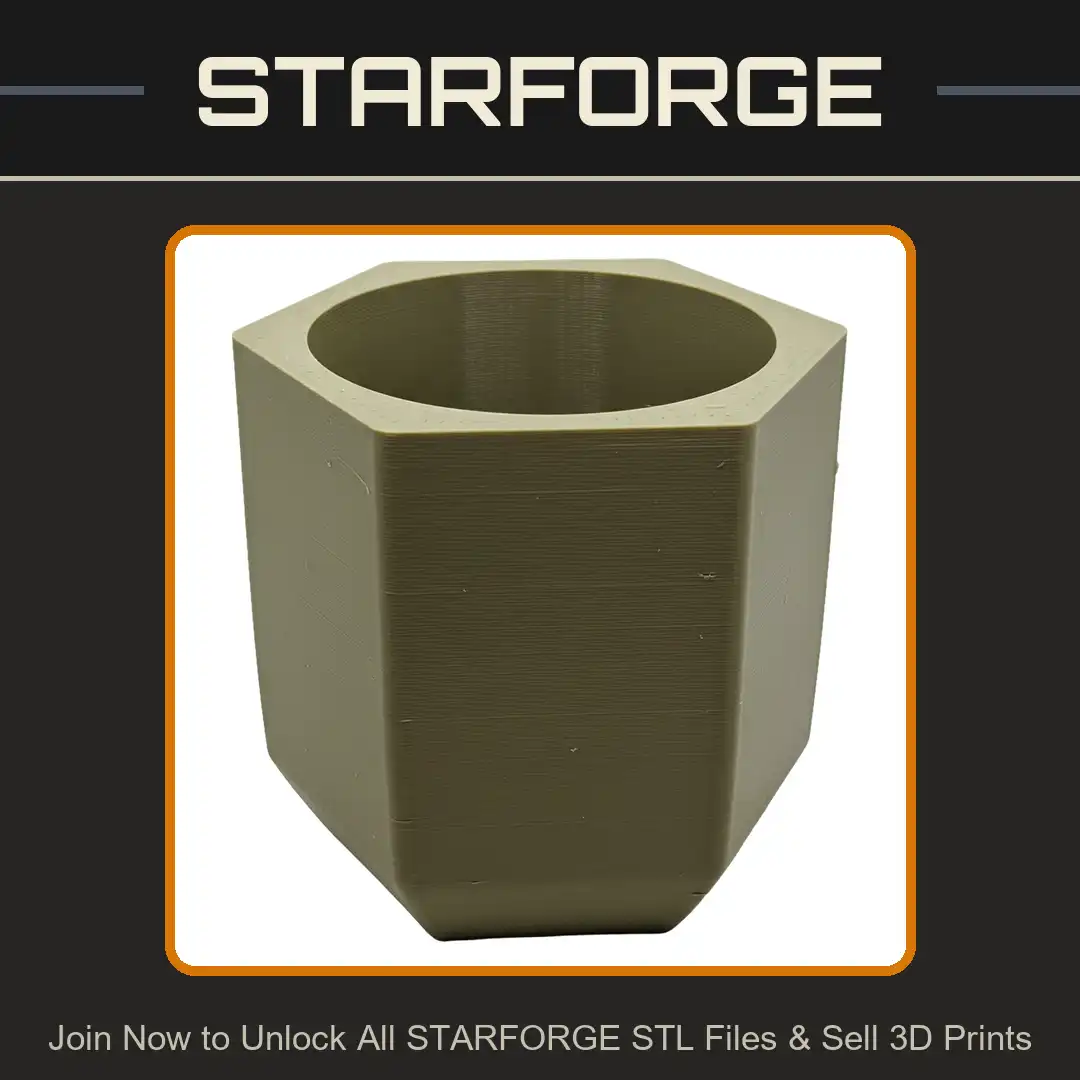 Hexagon Modern Geometric Concrete Planter Succulent Pot Desk Organizer Tapered Vase - View 1 of 2