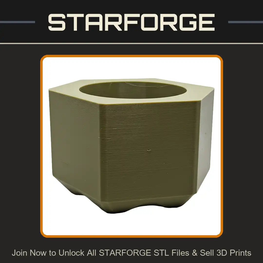 Hexagonal Modern Geometric Planter Pot Succulent Vase Pen Brush Holder Desk Organizer Scalloped Feet - View 1 of 2