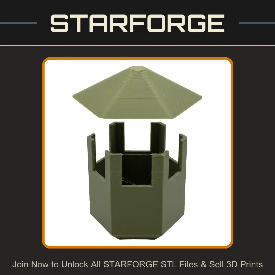 Hexagonal Six Sided Lantern Gazebo Turret Pavilion Hollow Roof Cap Pillars Windows - View 1 of 3