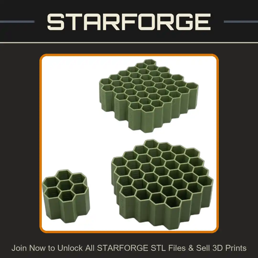 Honeycomb Shaped Holders for Water Propagating Stem and Leaf Cuttings - 3D Printable STL File