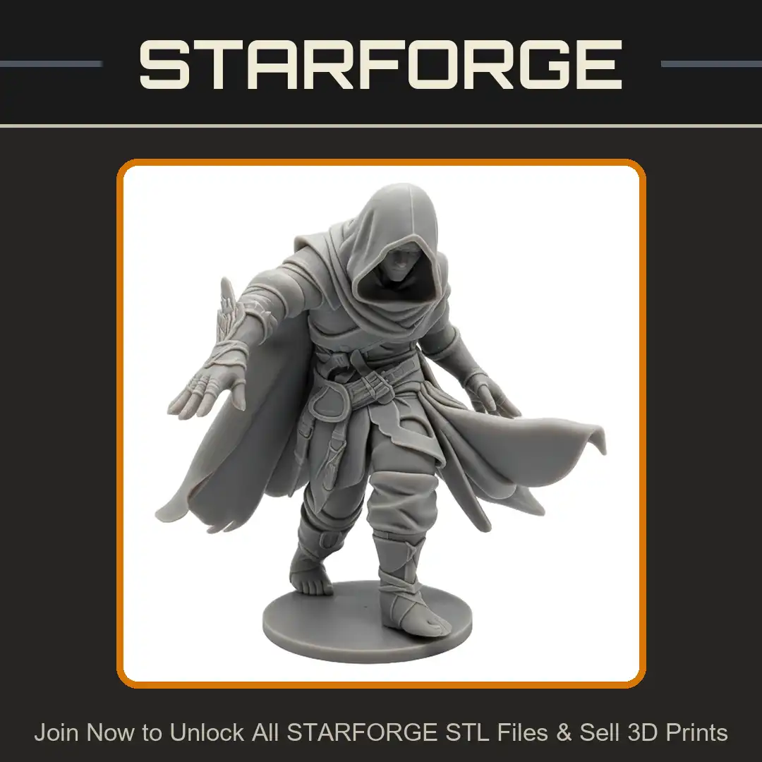 Hooded Shadow Assassin Lunging Cape Ornate Bracer Pouch Belt Scabbard Cowl Rogue Thief - View 1 of 2