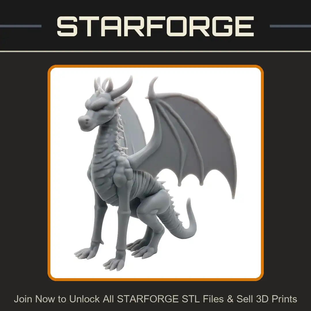 Horned Winged Dragon Seated Sitting Alert Spined Back Segmented Underbelly Plates - View 1 of 2