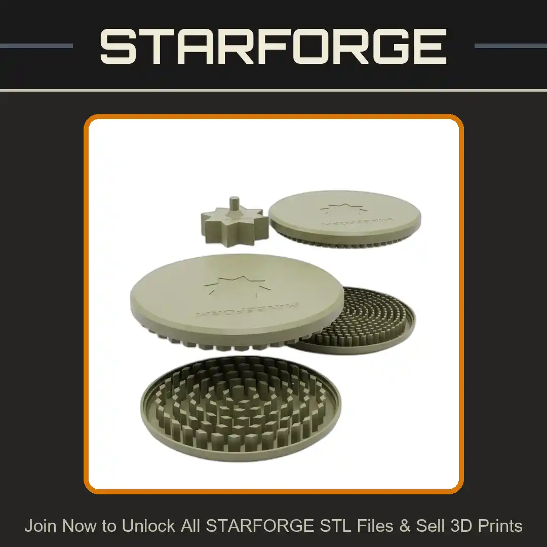 Industrial Herb Grinder for Cordless Drill or Manual Use - 3D Printable STL File