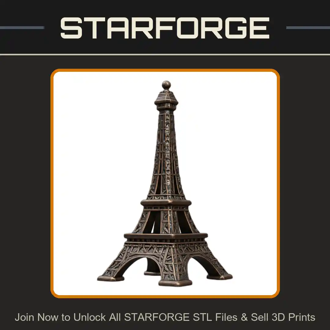 Intricate Eiffel Tower Replica for Elegant Home Decor - 3D Printable STL File
