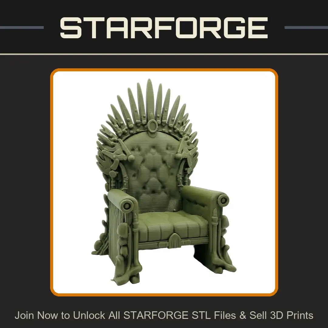 Iron Sword Throne Royal King Queen Chair Medieval Gothic Tufted Blade High Back Hilts - View 1 of 2