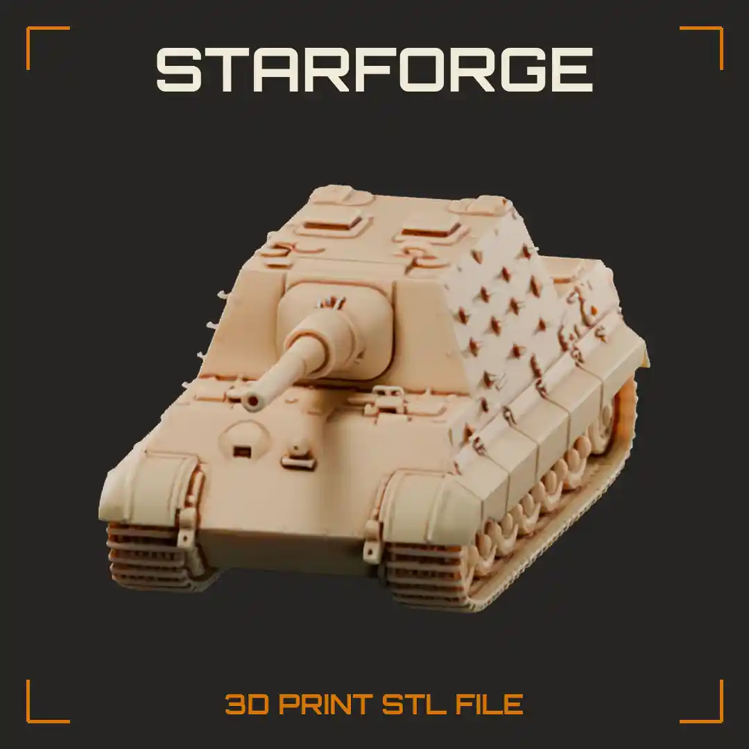Jagdtiger German Heavy Tank Destroyer with Boxy Casemate 128mm Gun and Interleaved Road Wheels