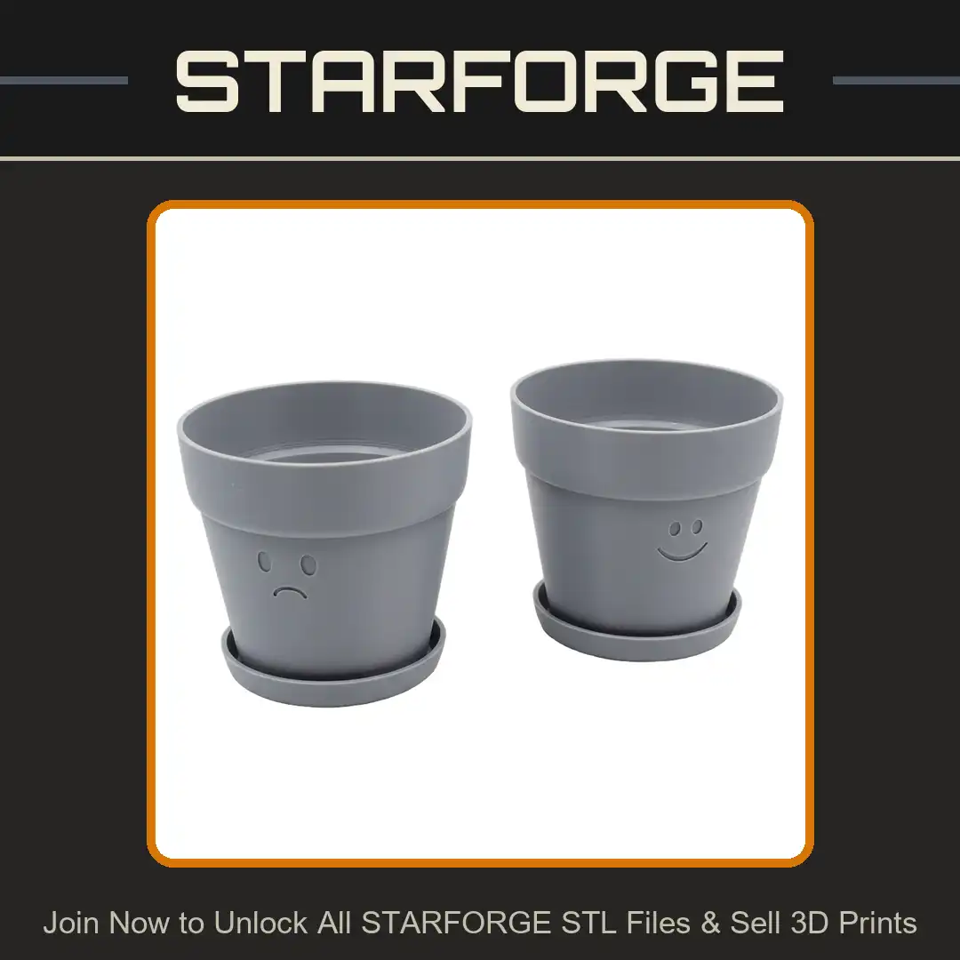 Kawaii Happy Sad Face Plant Pot Smiling Frowning Planter Saucer Drip Tray Succulent - View 1 of 4