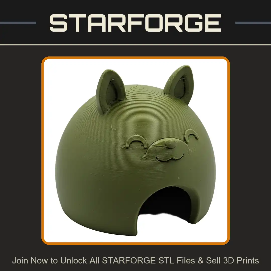 Kawaii Smiling Animal Face Cat Ear Dome Igloo House Small Pet Hideout Hamster Hut - View 1 of 2